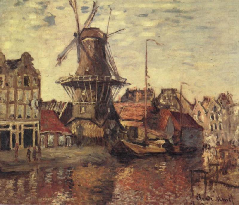 Claude Monet THe Windmill on the Onbekende Gracht china oil painting image